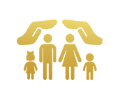 Hand protecting family Icon